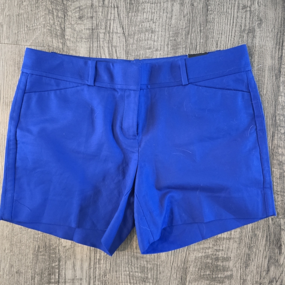 The Limited Blue Shorts Tailored Cotton Blend